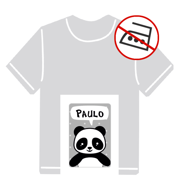 Kleidungsaufkleber für kurzfristige Markierung der Kleidung - ohne Aufbügeln - pvc-frei - Motiv: Pandabär
