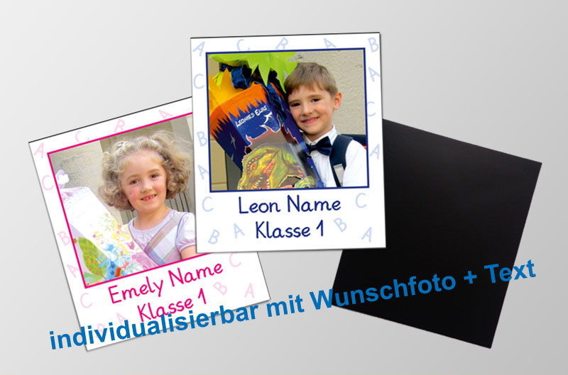 mit Foto und Wunschtext personalisierbare Magnetfotos - Polaroid - für Hochzeiten, Familienfeiern, Einschulung, Urlaub, Gastgeschenke 