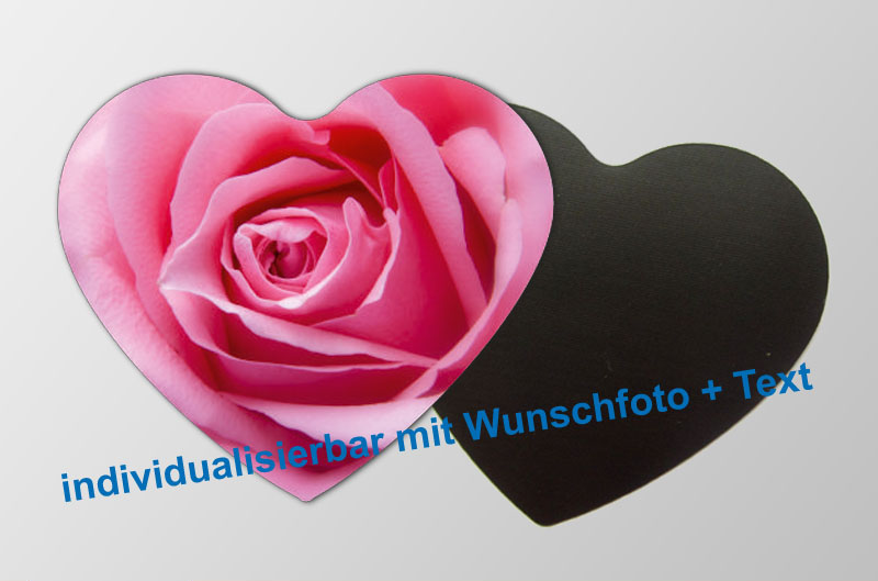 mit Foto und Wunschtext personalisierbare Magnetfotos - Herzform - für Hochzeiten, Familienfeiern, Einschulung, Urlaub, Gastgeschenke 