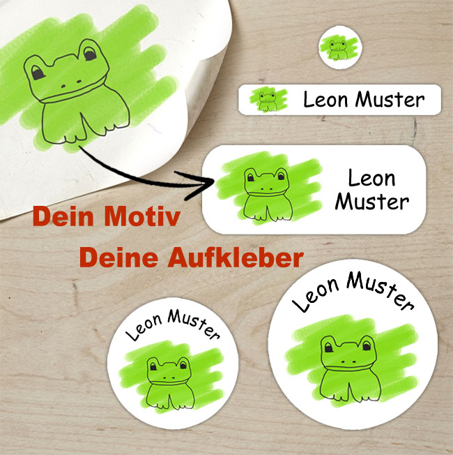 Dein eigenes Motiv gedruckt auf Aufkleber-Set