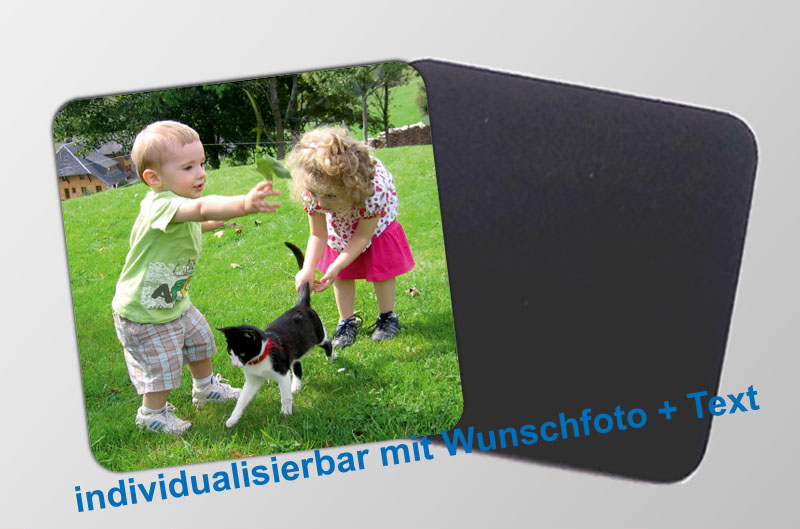mit Foto und Wunschtext personalisierbare Magnetfotos - quadratisch - für Hochzeiten, Familienfeiern, Einschulung, Urlaub, Gastgeschenke 