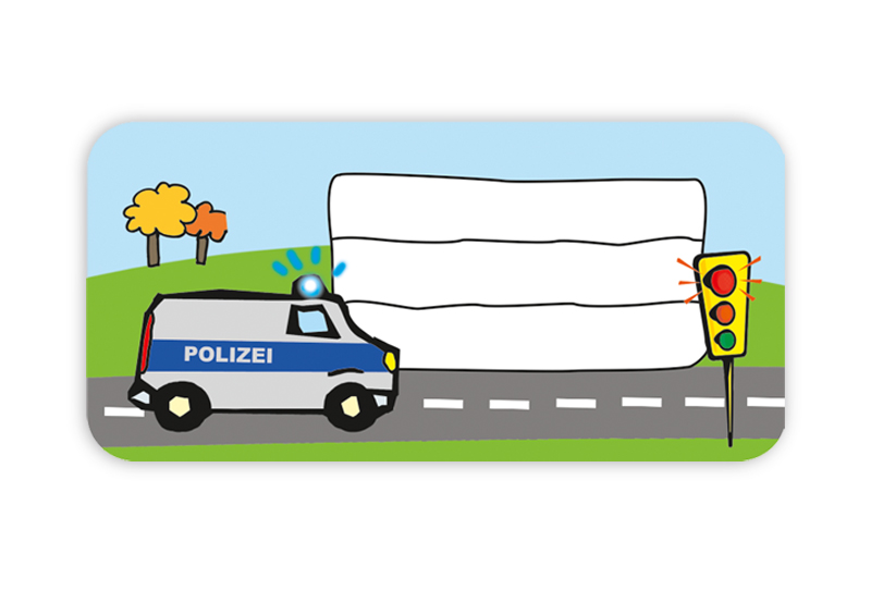 Heftaufkleber: Polizei