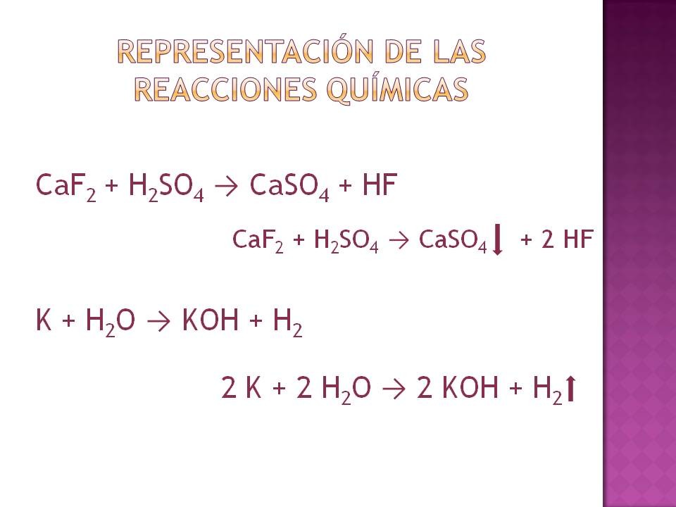 ecuaciones de reacciones quimicas