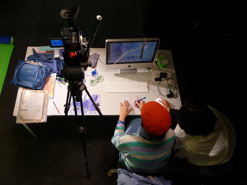 Bei der Arbeit am Animationstisch