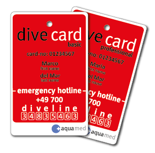 Tauchversicherung dive card von aquamed Tauchlehrerversicherung