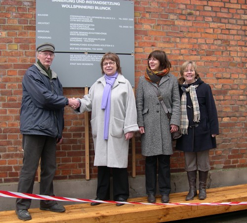 Der Förderverein Wollspinnerei Blunck e. V. bedankte sich bei der Stadt Bad Segeberg