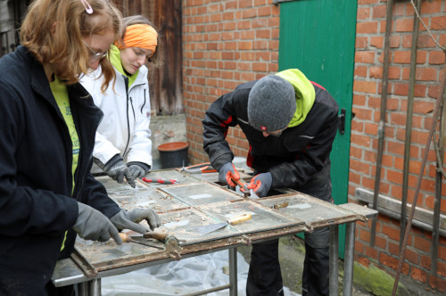 Wollspinnerei Blunck Fensterbearbeiten