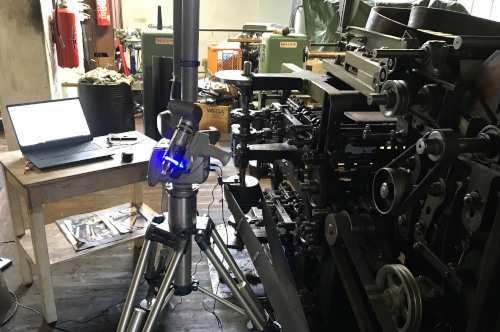 3D Scan-Arbeiten am Krempel Wollspinnerei Blunck