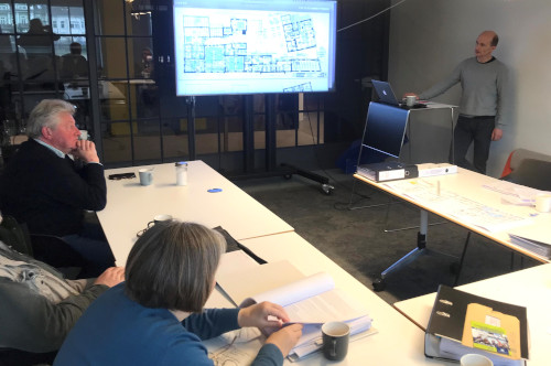 Projekt "Museum Wollspinnerei Blunck" Gemeinsames Planungstreffen von Vereinsführung, Architekten, Projektmanager und Vertretung des „Spinnrats“