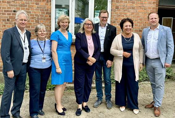 Stephan Reuß, Anne-Katrin John, Anette Röttger MdL, Ministerin Dorit Stenke, Ole Plambeck MdL, Monika Saggau Bürgervorsteherin, Toni Köppen Bürgermeister Bad Segeberg
