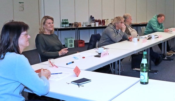 v. l. n. r.: Sabine Lück (KulturAkademie), Dagar Linden (Spinnrat), Karsten Lütt, F.-G. Blunk (Förderverein) und Axel Winkler (Stadthistoriker) (Foto: Jeske)