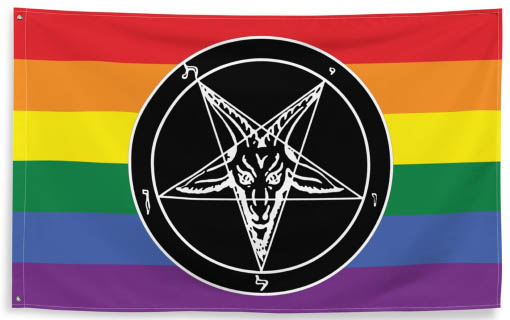 Gay Pride Baphomet Flagge, 41,84€ bei Etsy