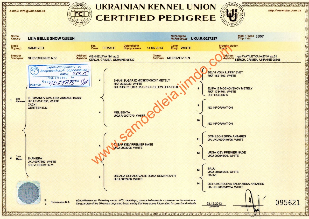 Найти родословную собаки