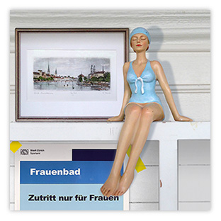 StadtSichten Zürich: Sonnenanbeterin in der Fraubadi