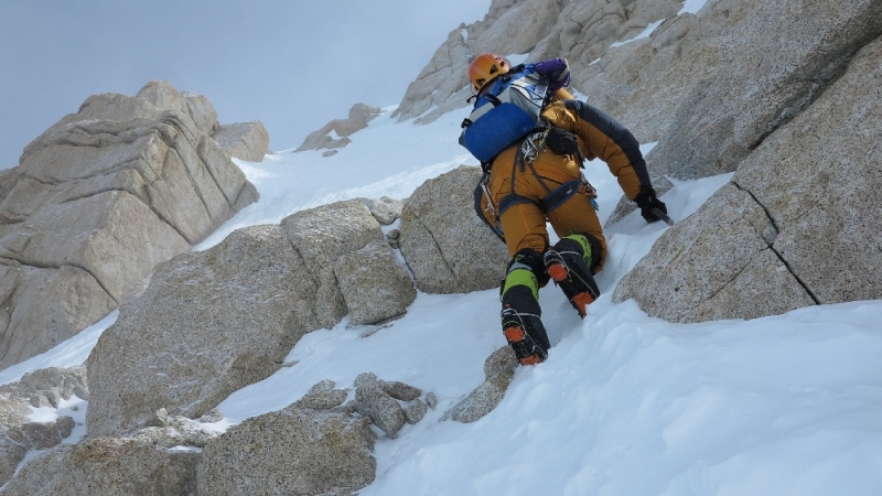 Ralf im Aufstieg direkt oberhalb des Balcony-Camps