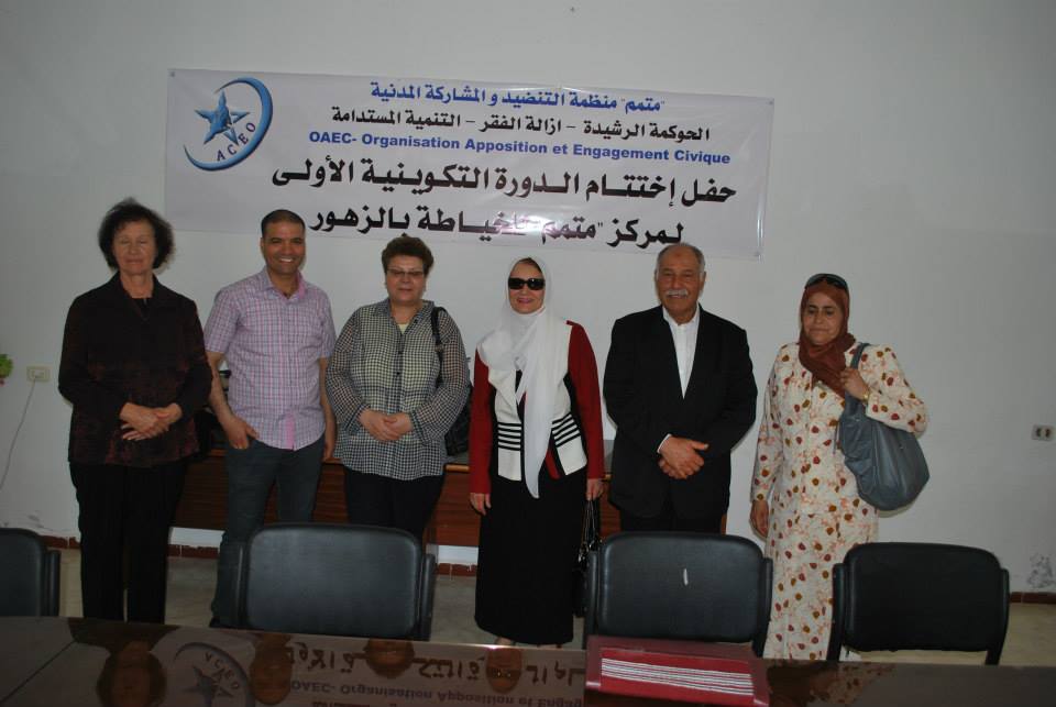 Photo souvenir des Membres du Bureau d'OAEC le 11 Mai 2013 à la Municipalité d'Ezzouhour