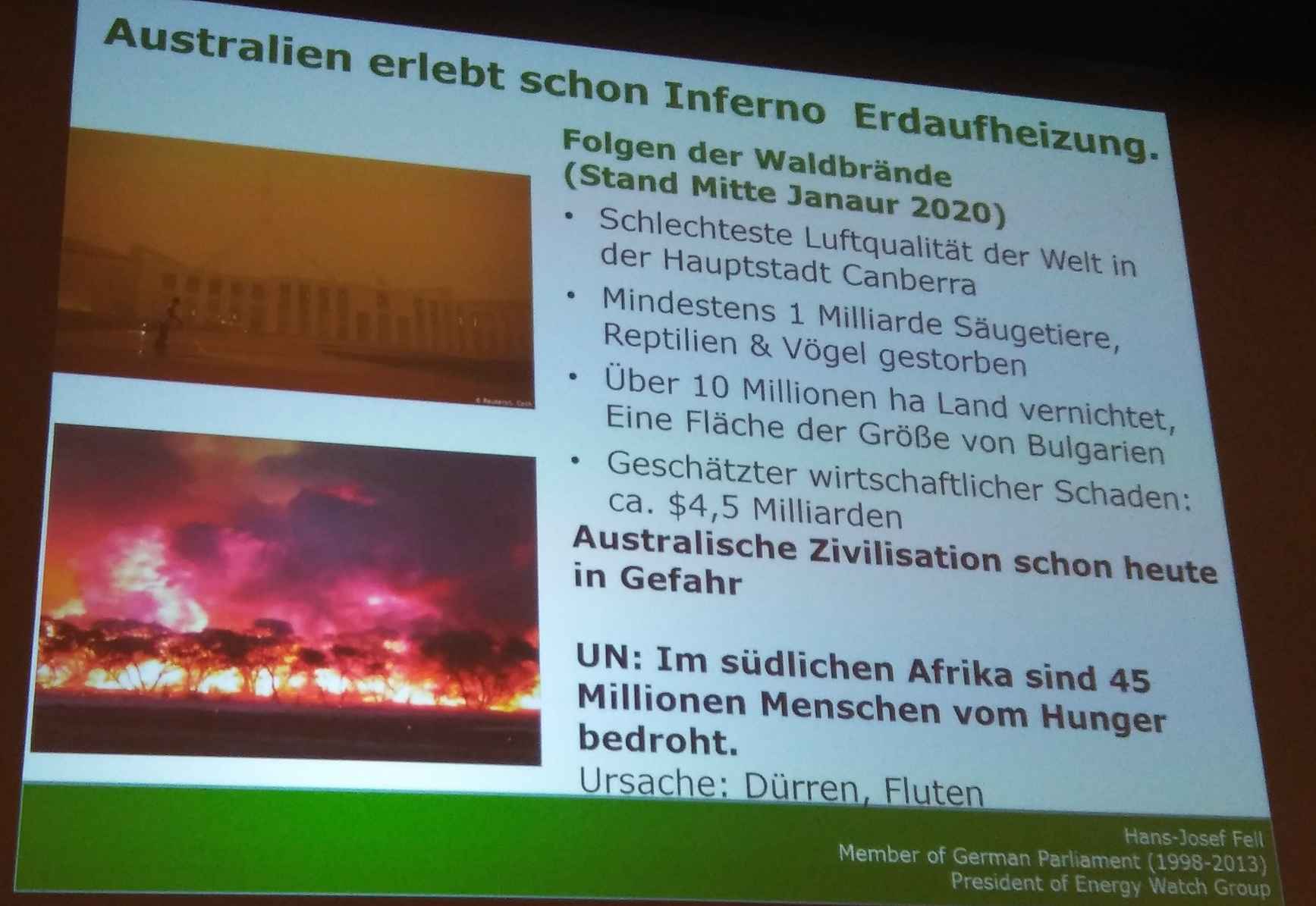 Anzeichen der Klimakrise ... Brände, Stürme, Überschwemmungen, Kriege .... Flüchtlinge ...