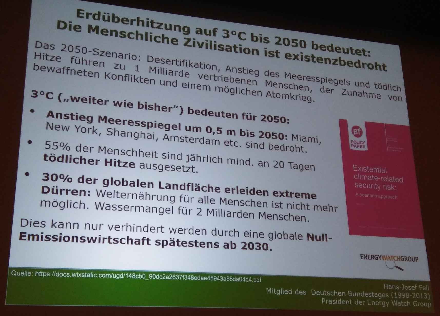 KEINE "Klimahysterie" ... Die menschliche Zivilisation ist ernsthaft bedroht