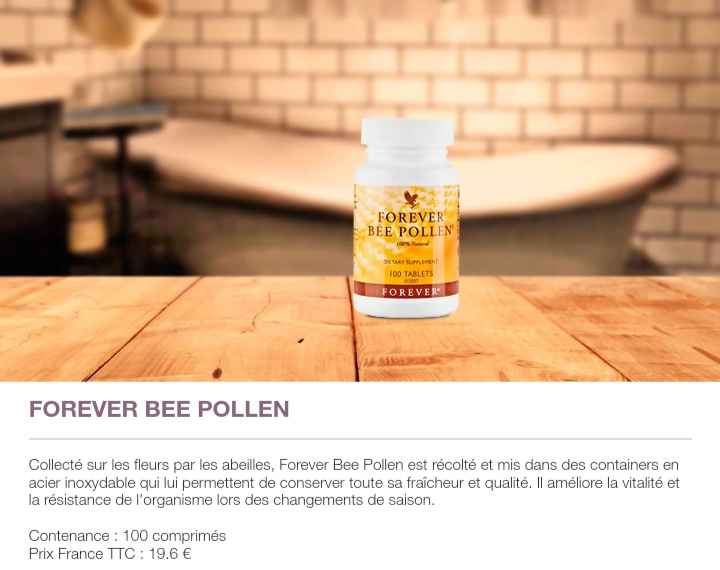 Le pollen est très utile pour renforcer son immunité, aide également à diminuer le terrain allergique au pollen en le prenant quotidiennement, il agit également sur les ongles cassant et sur la perte des cheveux surtout en l'accompagnant du zinc, de la pulpe et du shampoing peut être d'une grande aide, il agit aussi sur l'anxiété, la prostate,les problèmes cutanés...