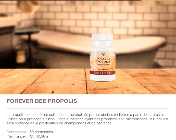 Le propolis est très connu pour son effet sur les virus et bactéries il vous aidera lors d'otites, rhume, rhinite, sinusite, tous se qui est orl, bronchite, il a des effets antibiotiques, antiseptique, analgésiques, anti-inflammatoire, cicatrisant, antifongique il agit contre les micoses , également sur l inflammation des gencives, aphtes, mauvaise haleine, également il est efficace contre les bleus, exemas, cors, problèmes cutanés, il agit donc sur plusieurs cibles la dose étant jusqu'à 6 comprimés par jour lors de la crise et se laisse fondre sous la langue pour les problèmes orl et à avaler pour tous problème digestive ou urinaires, utilisé également en crème en application 