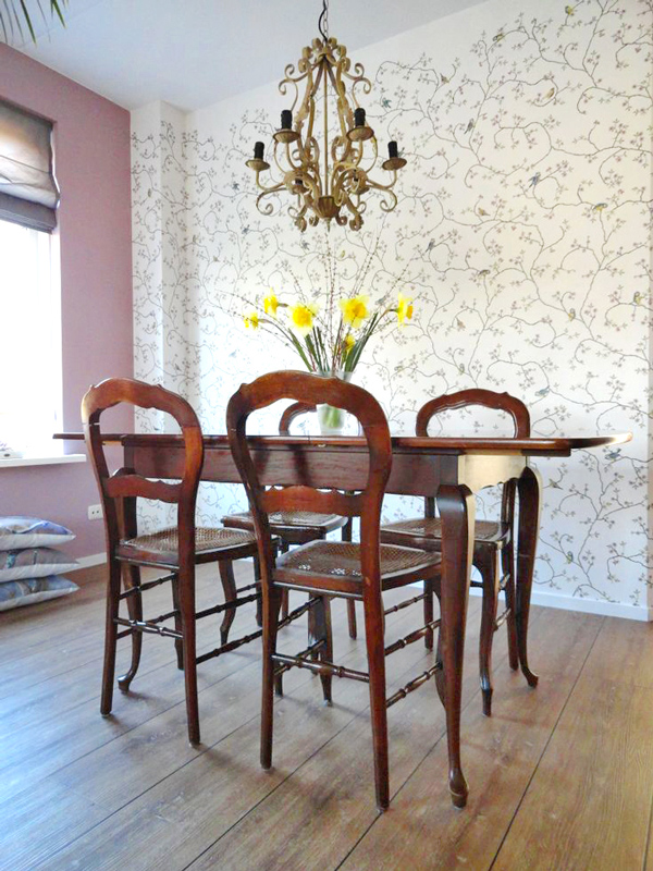 Cross Stitch - Hand-painted Wallpaper