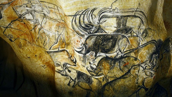   © Jean Clottes, Centre national de la préhistoire La grande fresque de la salle du fond.