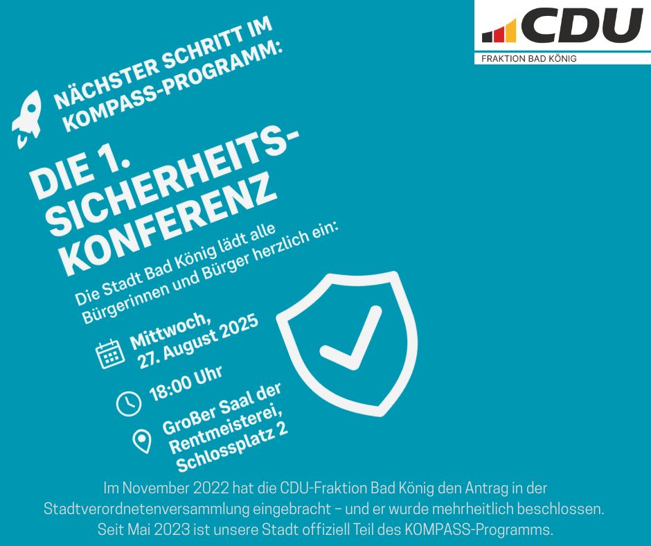 Nächster Schritt im KOMPASS-Programm: 1. Sicherheitskonferenz in Bad König
