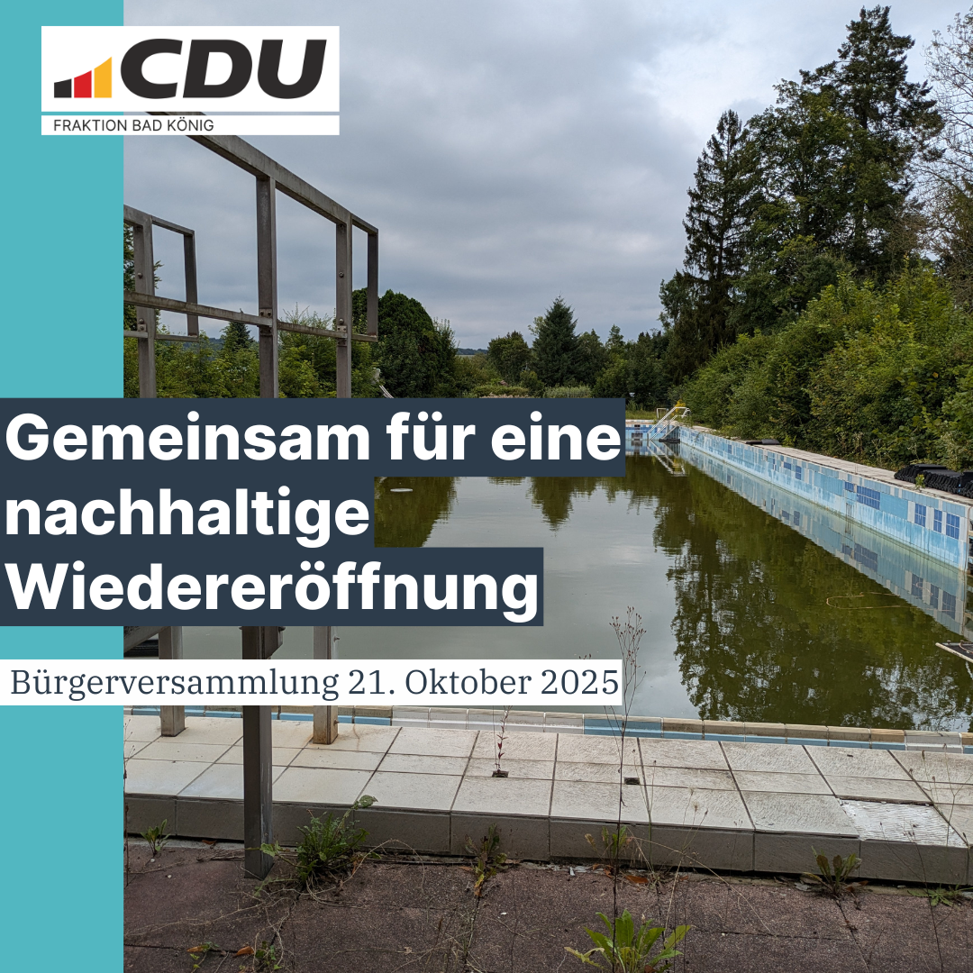 Zukunft des Freibads Bad König: Gemeinsam für eine nachhaltige Wiedereröffnung