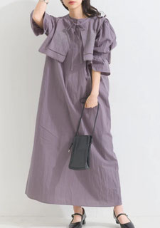 付け衿ワンピース 綿100％  【SALE】3,980円(税込)