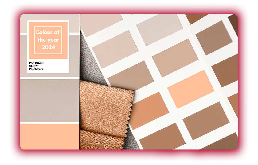 Pantone Color of 2024 'Peach Fuzz' Takes the Web Design by Storm