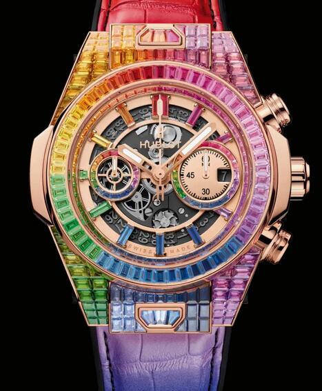 New Replica Hublot Big Bang Unico Rainbow King Gold Watches Review 3