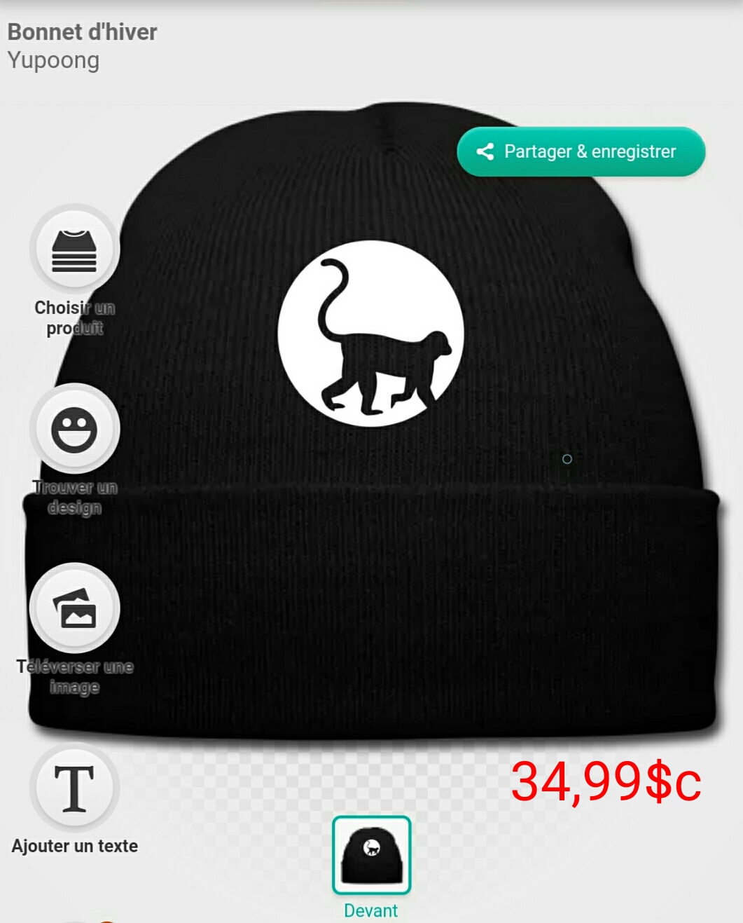 Bonnet (tuque) chaude pour l'hiver 34,99$c
