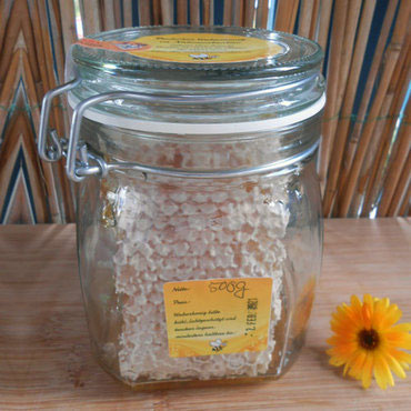 Wabenhonig naturbelassen im edlen Bügelglas