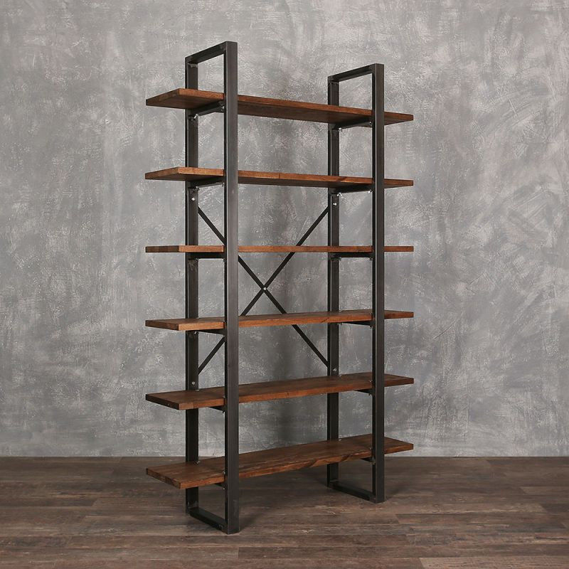 Стеллажи деревянные на металлокаркасе стиль лофт - Мебель из массива ...