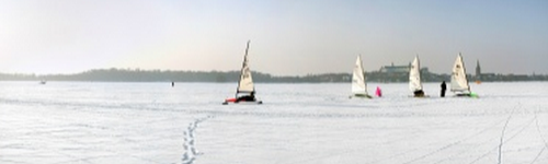 Panorama Eissegler auf dem Plöner See