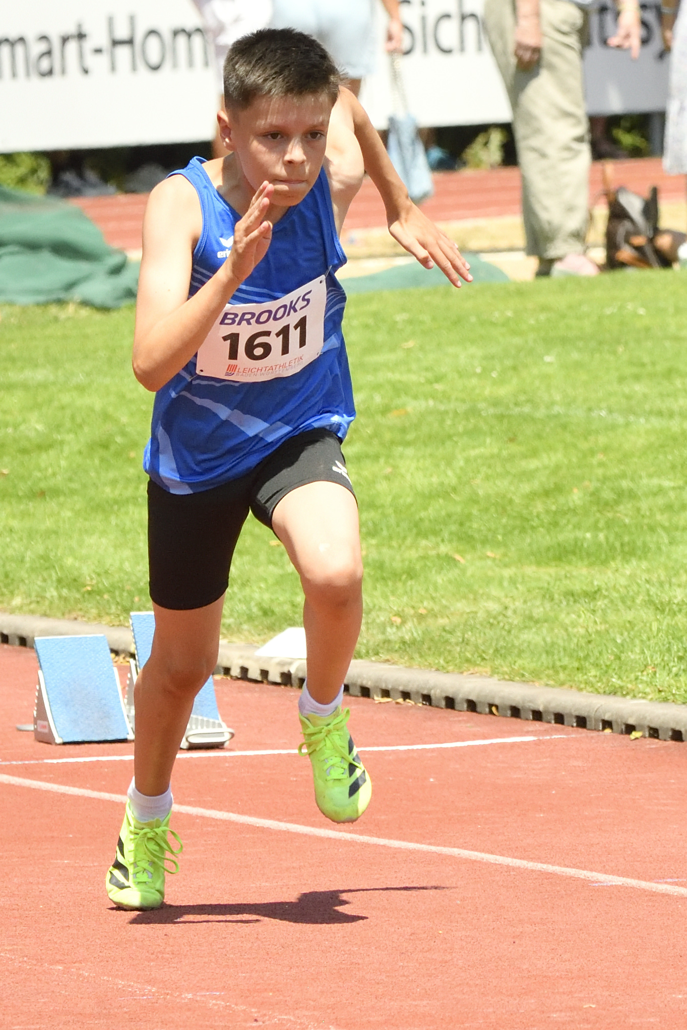 Anton beim 75m Sprint