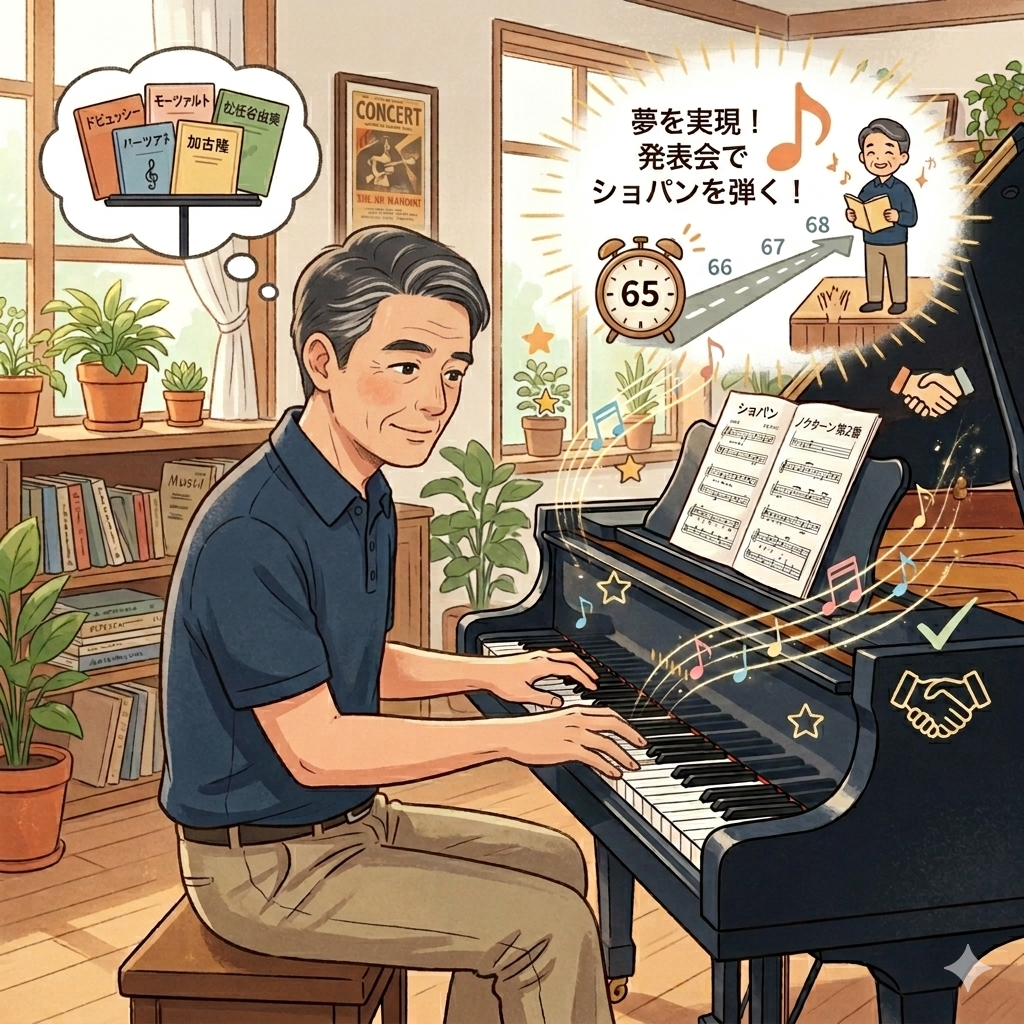 「右手と左手は別物？」65歳からショパンの夢を叶えた、ある生徒さんの物語