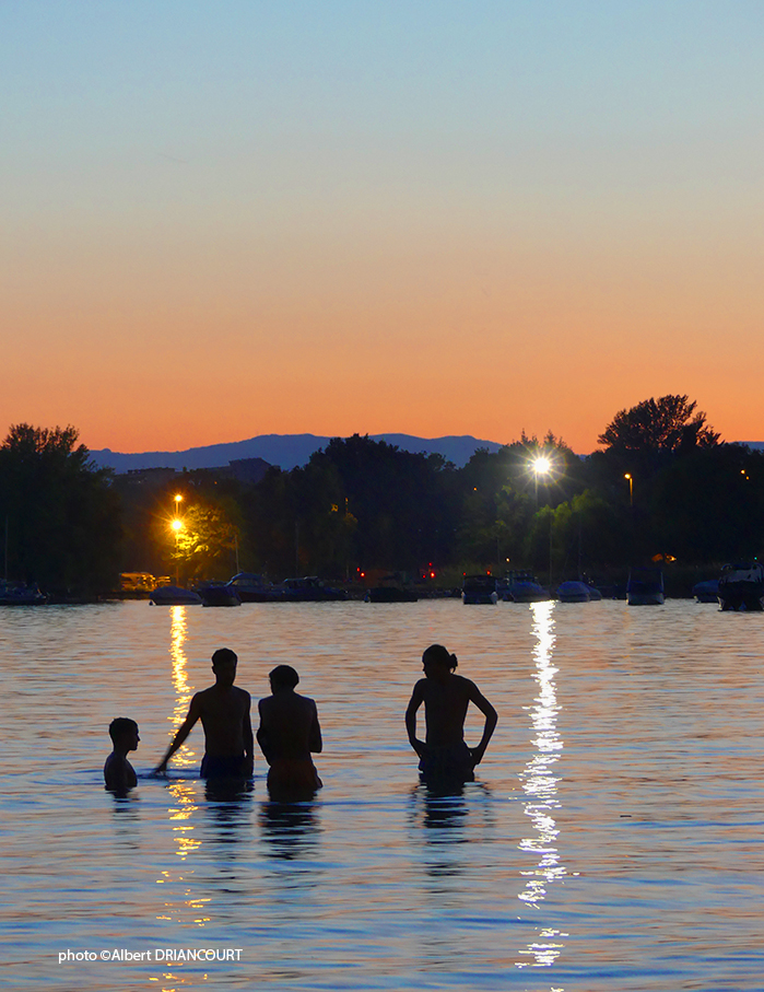 Belle soirée de fin d'été sur le lac