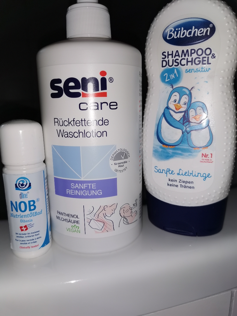 Produkte die wir beim Baden/Duschen aus Überzeugung benutzen.