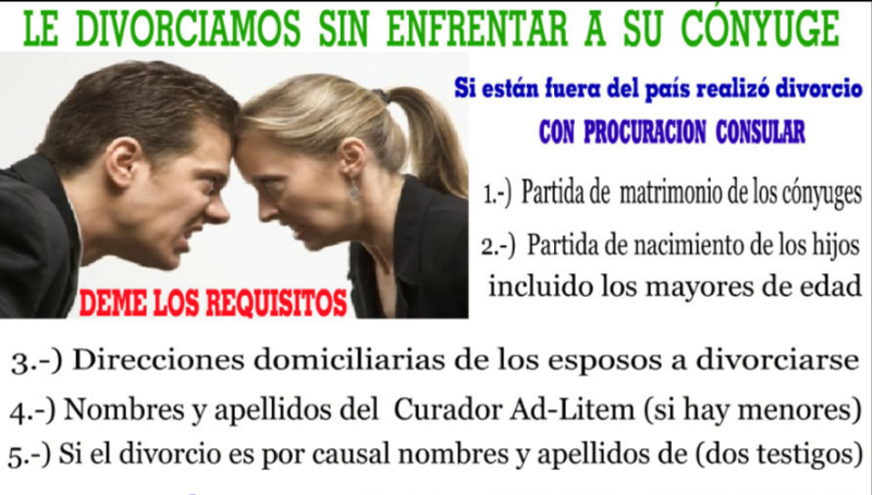cuales son los requisitos para un divorcio 