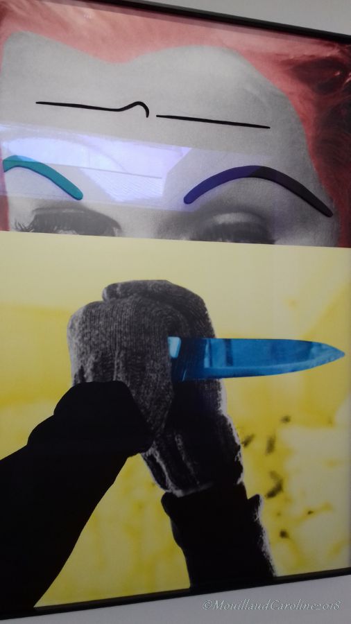 Raised eyebrows / Forrowed foreheads knife (with hands) 2009, John Baldessari