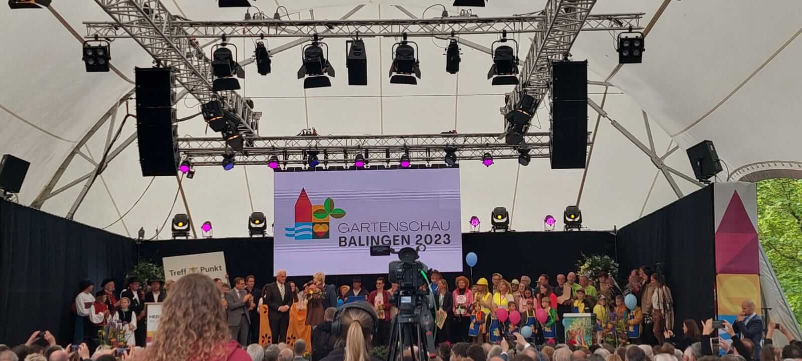 Eröffnungsfeier der Landesgartenschau 2023 in Balingen. Caro Dietz, unsere stellvertretende Vorsitzende, ist für die LandFrauen Zollernalb dabei.