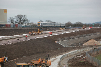 A new 'chord' has been built behind Wickes to connect Bicester Town to the London line.