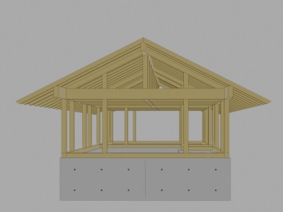 高知県いの町　公共建築　構造図