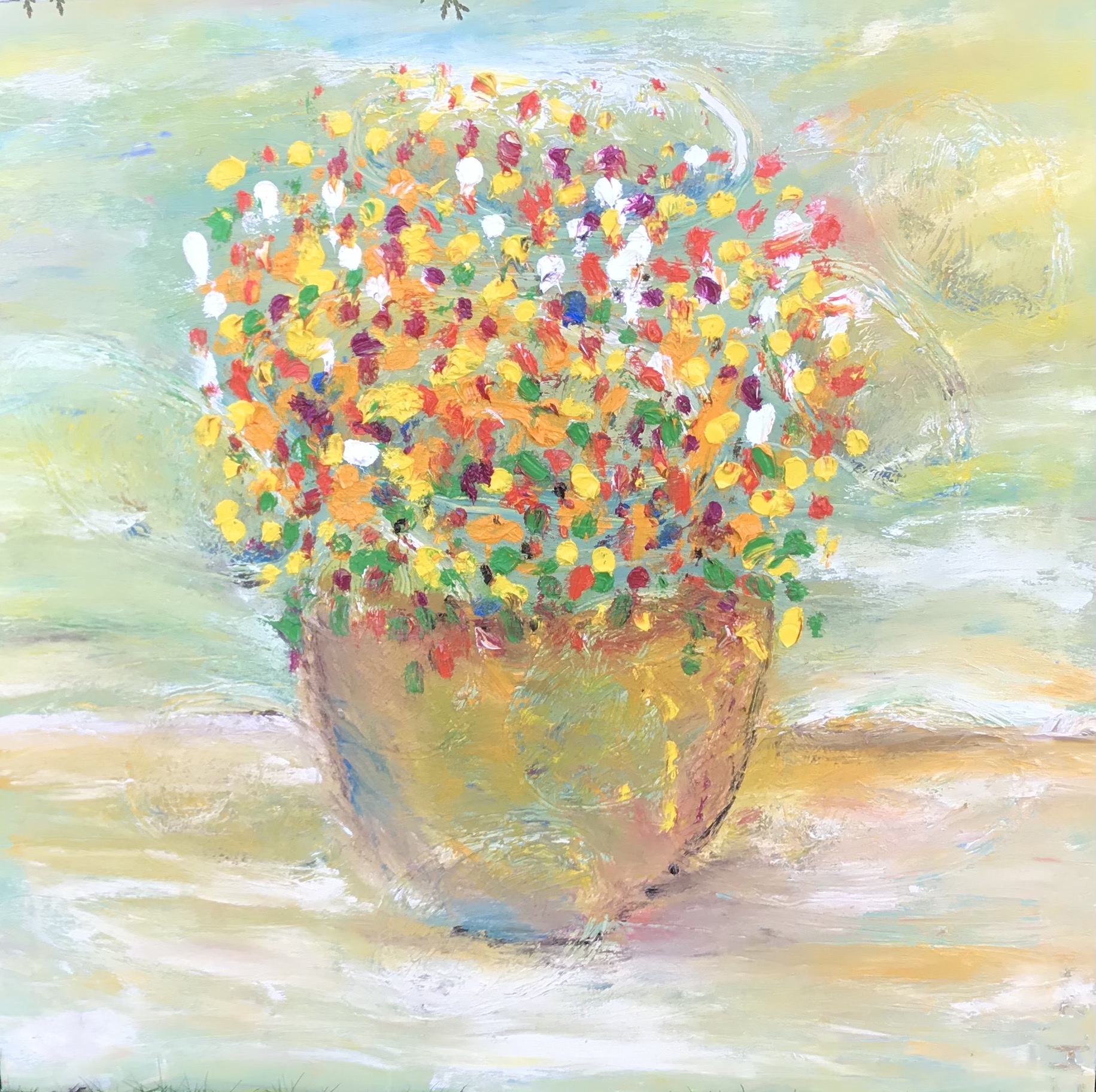 "Happy Flowers"  80 x 80 (312)  390 € /2021