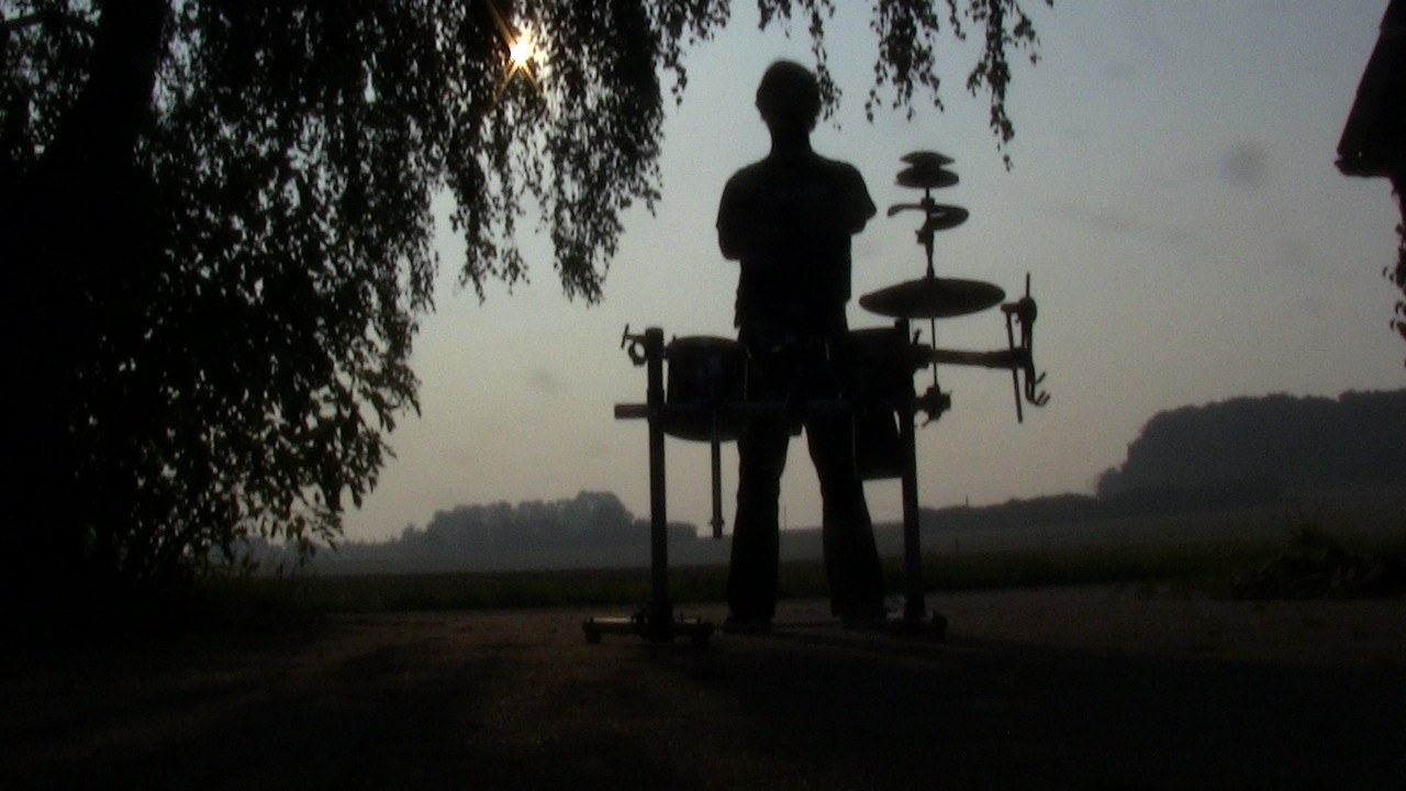 man behind set up