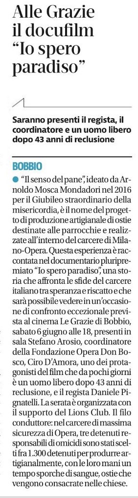 quotidiano libertà - io spero paradiso