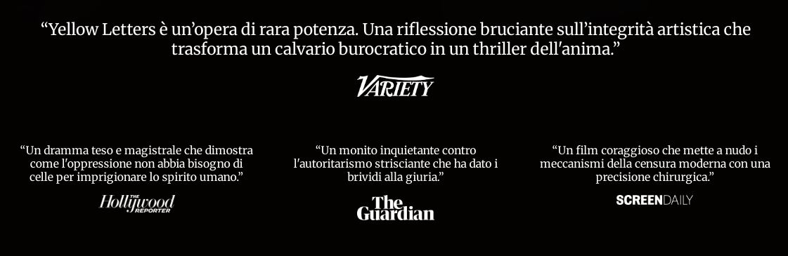 YELLOW LETTERS giovedì 4, venerdì 5, sabato 6, domenica 7: ore 21:00 domenica 14: ore 18:30 #yellowletters