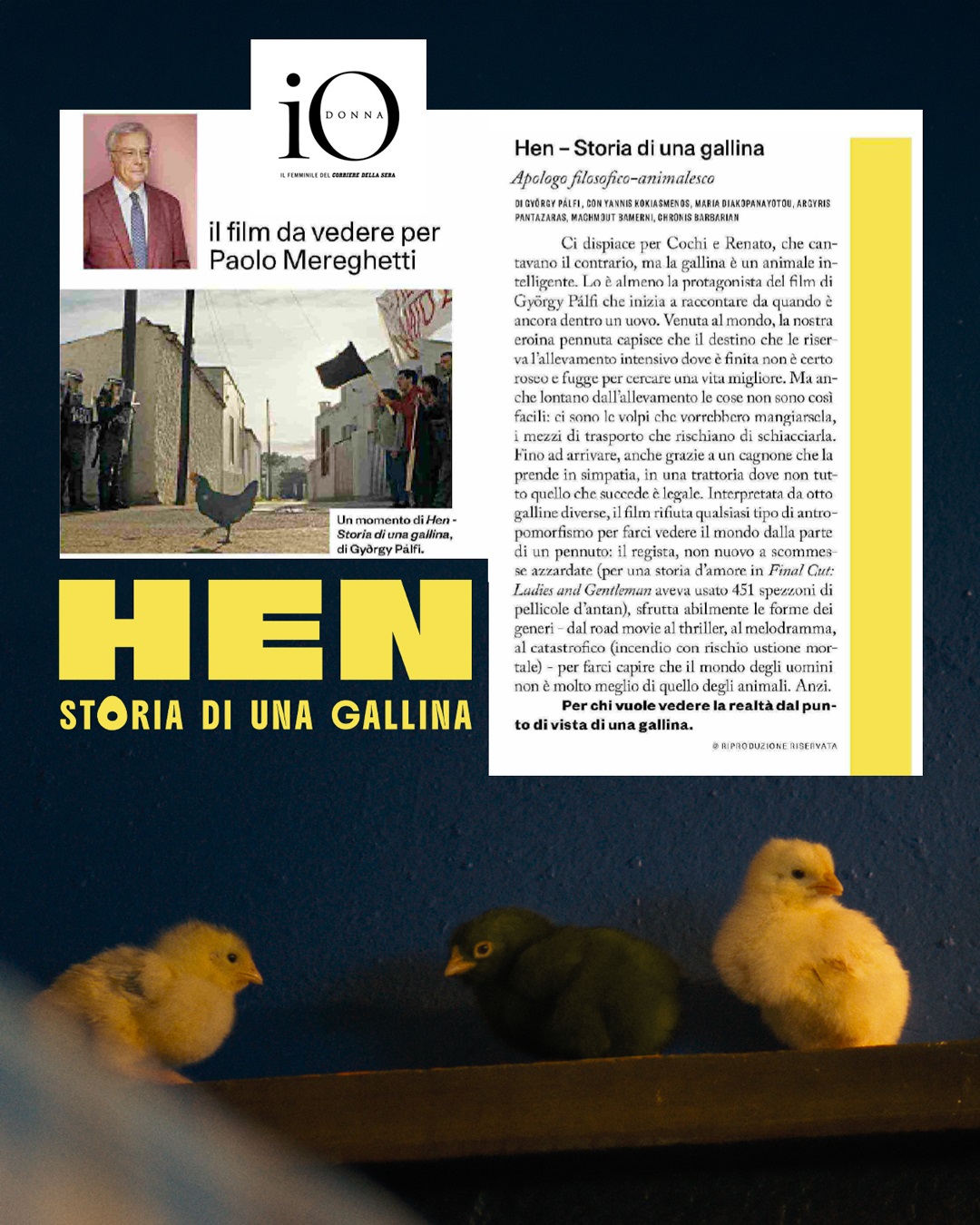 HEN: STORIA DI UNA GALLINA venerdì 24, sabato 25: ore 21:00 domenica 26: ore 18:30 – 21:00 #henStoriaDiUnaGallina #HEN