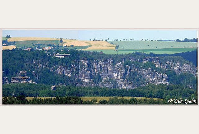 Bastei von Königstein aus gesehen